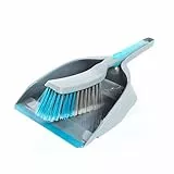 Beldray LA049254 Ensemble Pelle et Balayette à Main, Set Mini-Pelle et Balai Petite, Brosse à poils doux, Rangement Facile, Peu Encombrant, Design Compact, Turquoise/Gris