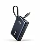 Baseus Picogo Power Bank 10000mAh 45W avec Type-C Câble Intégré, PD 3.0 QC 4+ Batterie Externe 45W, 2 USB-C et 1 USB-A, Powerbank pour iPhone 16/15/14/13 Pro Max, MacBook, Galaxy S24 Ultra, airpods