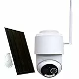 Daewoo Security Caméra Autonome Solaire WiFi rotative Full HD W509MW avec Panneau Solaire - Détection de Mouvement - Vision Nocturne en Couleur - Totalement sans Fil