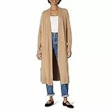 Amazon Essentials Gilet Long et Léger Coupe Classique Femme, Fauve Chiné, XXL
