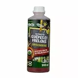 Protecta® - Liquide Attractif Guêpes & Frelons 500 ml - Attire Frelons Asiatiques & Européens - Formule Concentrée Ultra Efficace - Compatible Tous Pièges - Usage Extérieur