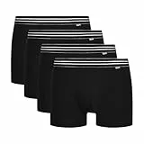 DIM Boxer Homme Ecodim Coton Stretch Confort et Maintien x4, Noir, M