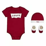 Levi's Kids Lhn Batwing Onesie Hat Bootie Bébé Garçon Levi's Kids Red 0-6 Mois