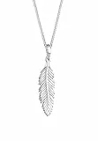 Elli Collier Femme Pendentif Plume Ludique en Argent Sterling 925