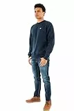 Tommy Jeans TJM Reg S Flag Crew Dm0Dm20741 Pull à Capuche, Blue (Dark Night Navy), XL Homme