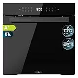 Cecotec Four Encastrable Bolero Hexa 9506000 Glass Black A de 81 L. 11 Fonctions avec Airfryer Master, Pizza Master, Cuisson 3D, Base vapeur X2, Faible consommation, Nettoyage facile, 5 Positions