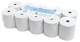 EXACOMPTA Lot de 10 Bobines caisse papier thermique 55g m/2 80 x 80 x 12 mm 78m