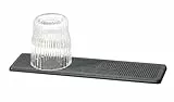 Tapis d'égouttage Mod. Damon Diatomite séchage rapide absorbant eau cuisine avec pieds silicone protection plan de travail 30x0,9x8 cm gris