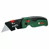Bosch Home and Garden Cutter pliant Bosch (cutter pliant compact et robuste ; acier inoxydable ; ouverture possible d’une seule main ; changement de lame rapide ; clip de ceinture ; 3 lames)