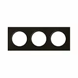 LEGRAND - Plaque dooxie Carrée - Plaque de Finition pour Prises et Interrupteurs dooxie - Fabriqué En France - 3 Postes - Noir Velours