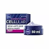 NIVEA Cellular Expert Filler - Soin Visage Anti-Age Repulpant - Crème De Nuit - Hydrate, Raffermit, Redonne Volume & Réduit Rides - Acide Hyaluronique & Acide Folique Pur - Tous Types De Peaux - 50 ml