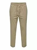 ONLY & SONS Onslinus Taper 0183 Pantalon Tissu, Kaki, M Homme