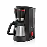 Bosch MyMoment TKA6M273 Cafetière filtre 1 l, pour 8 à 12 tasses, système anti-gouttes, porte-filtre pivotant, programme de détartrage, réservoir d'eau amovible, 1200 W, noir mat
