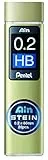 Pentel C272W-HB Mines pour Porte-mines Tracé 0,2 mm Densité HB