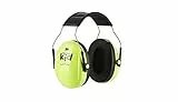 3M Casque antibruit pour enfants Peltor H510AK, vert fluo, Taille ajustable, Contre des niveaux de bruit de 87 à 98 dB (SNR : 27dB) écoles, concerts, festivals, feux d'artifice, événements sportifs