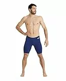 arena Solid Team Maillot de Bain Homme, Jammer à Séchage Rapide en Tissu MaxLife Éco, Ultra Résistant au Chlore avec Protection UV UPF 50+ et Doublure Frontale