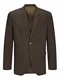 JACK & JONES Jprbushwick Harry Blazer Reg Fit Noos Veste de Costume, Noir Ardoise/Coupe : Coupe Classique, 38 cm Homme