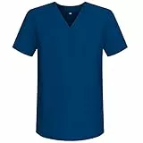 Misemiya - VÊTEMENTS DE Travail Unisex COL PIC Manches Courtes Médicaux Unisexe - BZ-6801 - Large, Bleu Marine 68