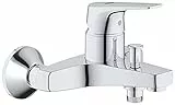 GROHE Mitigeur monocommande Bain Douche Start Flow, robinet à montage mural, raccord fileté pour flexible en 1/2', rosaces métal incluses, chromé, 23772000 (Import Allemagne)