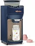 BÉABA, Chauffe Biberon, Preparation Biberon Automatique et Instantanée en 20 secondes Sans Préchauffe, Dose Mélange Distribue le Lait, Choix Température entre 22°et 70°, Milkeo Plus, Night Blue
