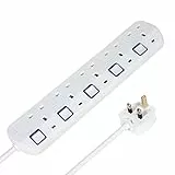Maclean MC205 UK 5 Prises avec interrupteurs câble de rallonge 1,5m Version Anglaise