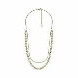 Fossil - Collier de perles All Stacked Up en acier inoxydable doré pour femme, JA7248710