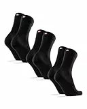DANISH ENDURANCE Chaussettes en Laine Mérinos, Homme Femme, 3 ou 5 Paires, Noir, 43-47