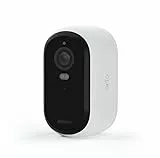 Arlo Essential 2 HD, Caméra de Surveillance WiFi Extérieure sans Fil, Autonomie de 6 Mois, Vision Nocturne Couleur, Éclairage, Sirène et Audio Bidirectionnel, Essai Secure Inclus, 1 Caméra Blanc