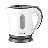 GRIFEMA GC1001 Bouilloire Électrique 0,8L/1100W Puissance Ébullition Chauffage Rapide, Filtre Anti-Calcaire Amovible et Lavable, Niveau d'Eau Visible et Arrêt Automatique, Socle sans Fil pour Ranger