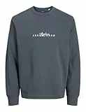JACK & JONES Straight Crew Jorvarenna Sweat Droit à col Rond, tempête, XXL Homme