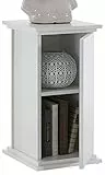 FMD Möbel 641-001 Essex 1 Console Déco avec Porte/Étagère Bois Blanc 30 x 30 x 58 cm
