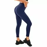 Walifrey Legging de sport pour femme, taille haute, noir, pour entraînement, gym, sport, S-M