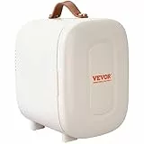 VEVOR Mini Frigo 4 L 6 Canettes de 330 mL Mini Réfrigérateur Portable USB/Adaptateur Petit Frigo Cosmétique Mode Chaud et Froid Température 0,2 à 50 ℃ pour Aliments Boissons Médicaments Cosmétiques