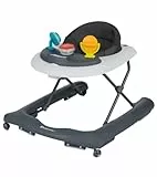 Bebeconfort Dalia Trotteur avec plateau d'activité amovible, facile à plier, pour bébé de 6 à 18 mois, jusqu'à 12 kg, graphite minéral