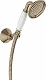 Jacob Delafon - Set de douche Louise - Avec Crochet, Flexible et douchette - Design Rétro - Économie d’eau - 150x8,50x7,30 cm - Finition Bronze - E24365-BCN
