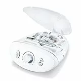 Beurer MP 100 Station professionnelle de manucure/pédicure, ponceuse pour ongles avec 10 embouts en saphir et feutre, embout de protection contre la poussière d'ongles, jusqu'à 20.000 tr/min
