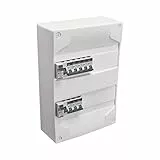 Coffret électrique - Tableau électrique - Coffret tableau - Coffret pré-équIPé - 2 rangées - 26 modules - 8 disjoncteurs - 2 inter diff (1) 40A type A et (1) 63a type AC - 707644 Debflex