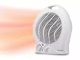 BEPER P203TER203 Radiateur soufflant électrique compact, 2 puissances, 2000 W, thermostat, fonction ventilation, poignée intégrée et protection anti-surchauffe