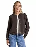 Street One 3227575 Veste Aspect Soie, Marron foncé, 48 Femme