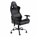 Trust Gaming GXT 708 Resto Chaise Gaming, Chaise de Bureau, Fauteuil, Pivotement Total sur 360° et Dossier Réglable, Châssis Construit en Métal Robuste – Noir