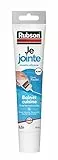 Rubson Je Jointe Mastic Blanc 50 ml, mastic étanche anti-moisissure en tube prêt à l'emploi, mastic silicone durable pour joints sanitaires spécial Bain & Cuisine