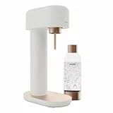 Mysoda Ruby 2 - Machine à eau pétillante design avec une bouteille d'eau en PET (sans cylindre de CO2) - Blanc-Cuivre
