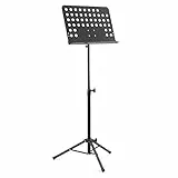 TIGER MUS7-BK Pupitre pour musique d'orchestre, pupitre pour partitions entièrement réglable - Noir