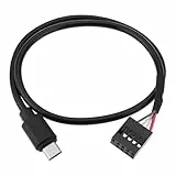ECSiNG Câble USB 9 Broches de Remplacement Compatible avec NZXT Radiateur de Refroidissement Liquide du Processeur Kraken X73 X53 X63 Connecteur Droit
