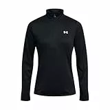 Under Armour Tech 1/2-Solid, T-shirt de sport respirant pour femme, T-Shirt manches longues avec col zippé