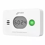 CPVAN Détecteur de Monoxyde de Carbone 3 en 1, Détecteur de Gaz CO 10 Ans avec Batterie Remplaçable de 4 Ans, Détecteur de CO avec Température et Humidité, Conforme Norme Européenne en 50291