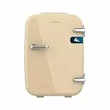 Cecotec Mini Réfrigérateur Bolero MiniCooling 4L Habana Cream, Fonctionnement 12V-220V, Compatible avec voitures et caravanes, Fonction de refroidissement et de chauffage, Plage de température 5-65º