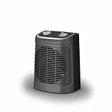 Rowenta Radiateur électrique, Ventilateur, Soufflant, Chauffage d’appoint, Ventilation chaud/froid, 2 vitesses, 2400 W, Silencieux Instant Comfort Compact, Gris/Noir SO2330F2