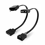 EZDIY-FAB Adaptateur LED ARGB pour Ventilateur NZXT, Ventilateur F120 AER RGB, Pas de hub NZXT CAM requis, Compatible avec la lumière Mystic Aura Fusion, Deux dans Le Pack
