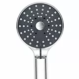 Pommeau de Douche Anti Calcaire, YEAUPE PRO Pommeau de Douche Haute Pression avec 6 modes de jet (G1/2, 110mm), Chromé